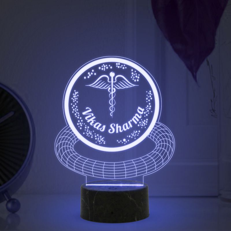 Personalized Led Lamp Customized with Name and Logo Multicolored
